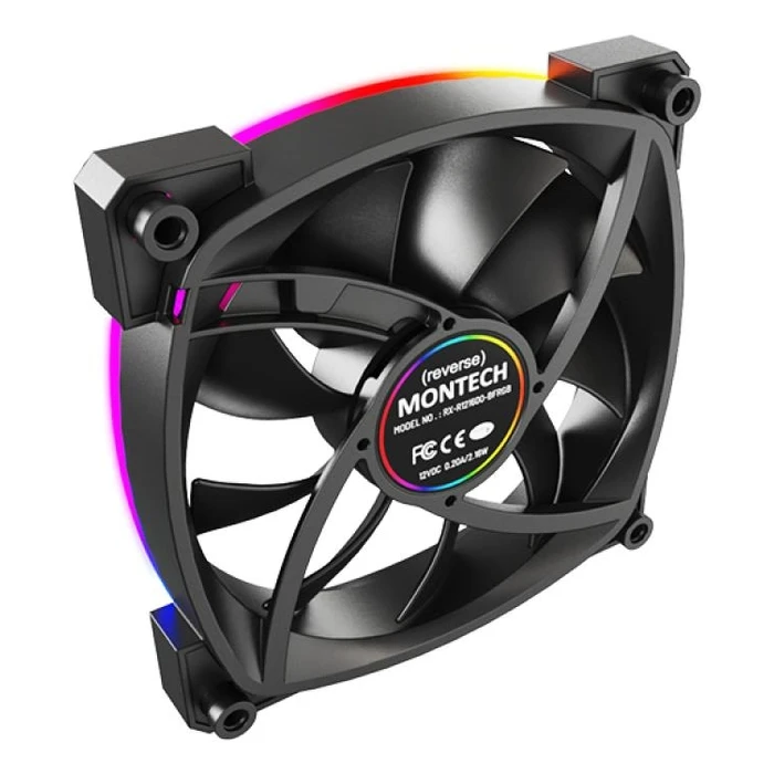 Case Fan 12cm Montech Rx120 Pwm Black 3 In 1 Montech