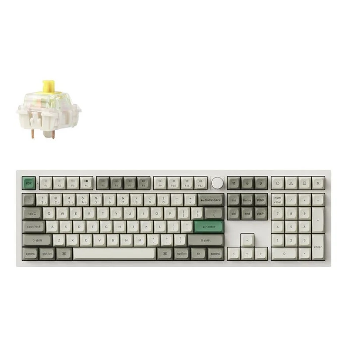 Gaming Πληκτρολόγιο Keychron Wrl Q6 Max RGB Shell White Q6M-P4