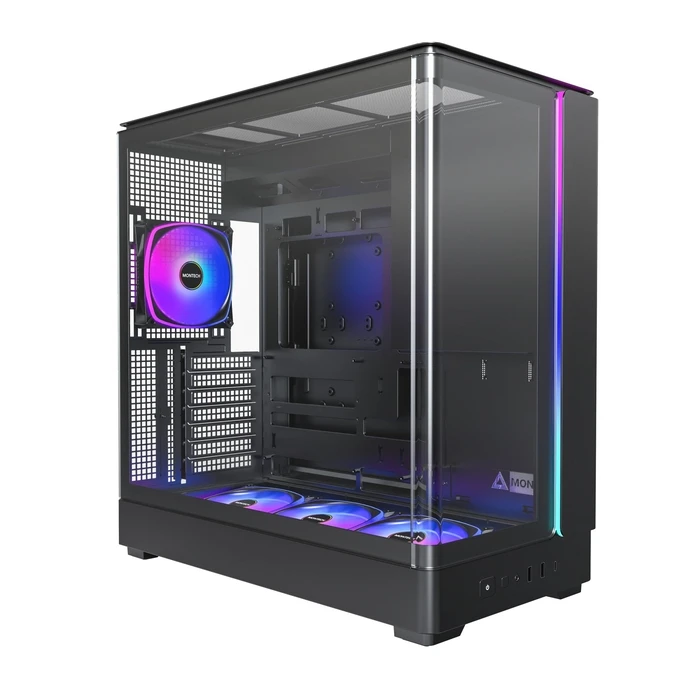 Montech King 45 Pro Gaming Midi Tower Κουτί Υπολογιστή με Πλαϊνό Παράθυρο Μαύρο