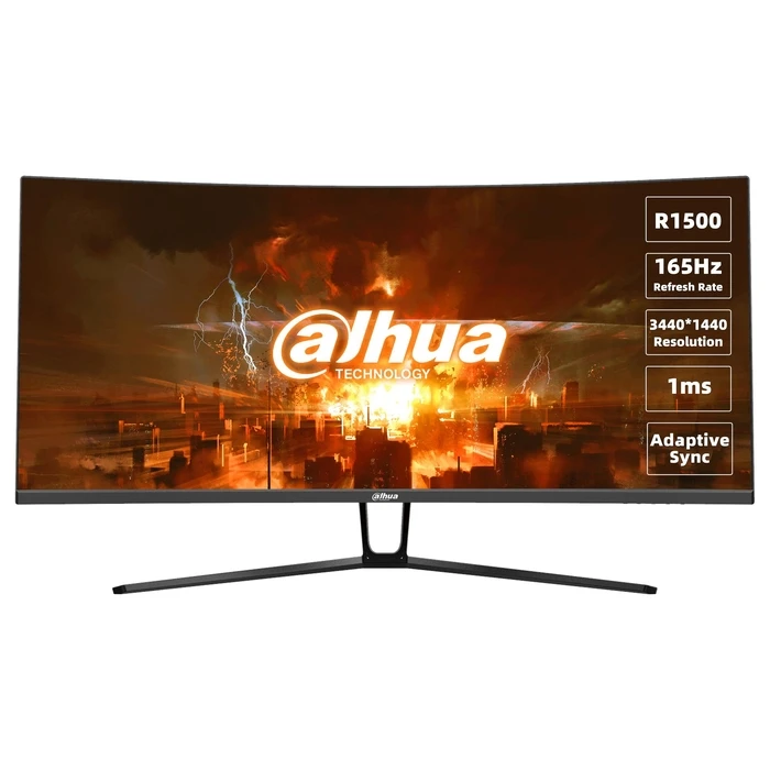 Monitor 34" Dahua Dhi-Lm34-E330C / Gaming / Curved / VA / 3440X1440 / 165Hz / Black