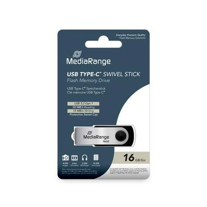 USB Flash 16GB MediaRange USB-C 16Gb/Mr1951