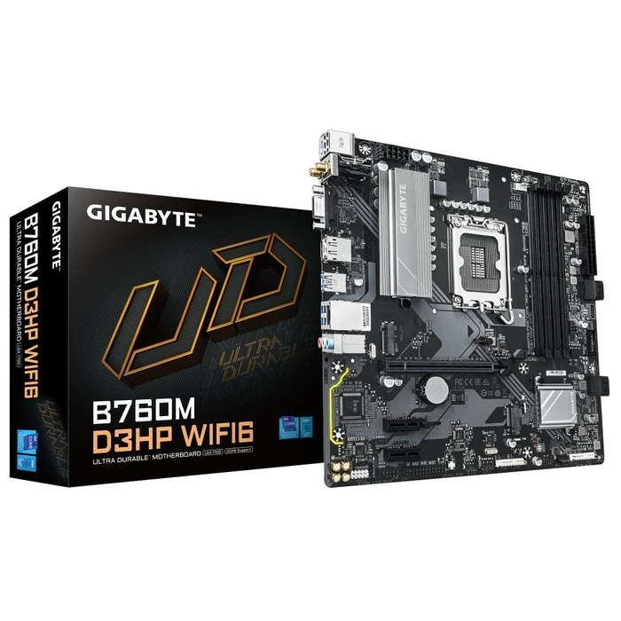 Motherboard Gigabyte / Intel B760 Express / Lga1700 / Micro-Atx / DDR5 / B760Md3Hpwifi61.0