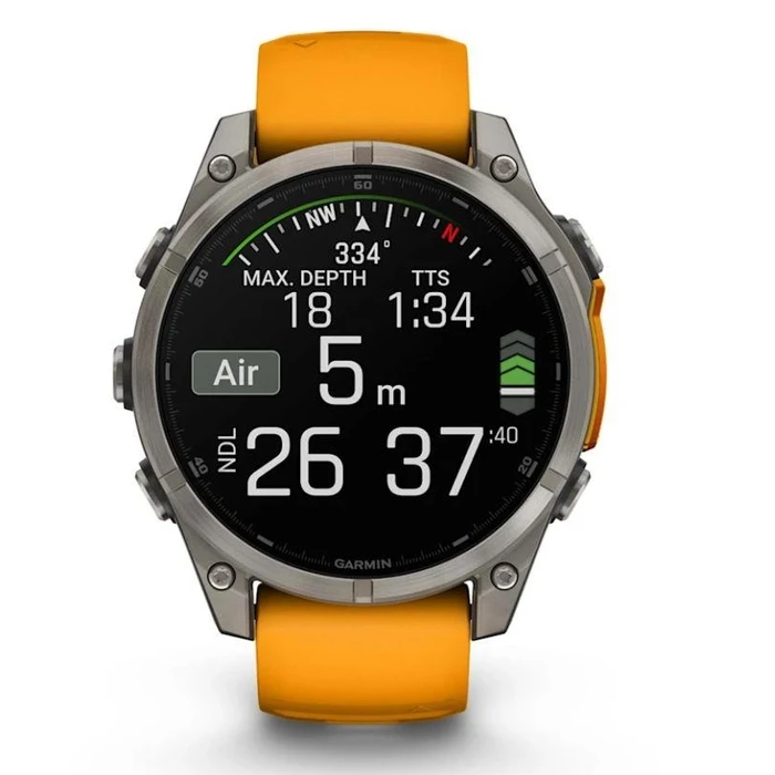 Smartwatch Garmin Fenix 8 Sapphire/Orange 010-02904-11