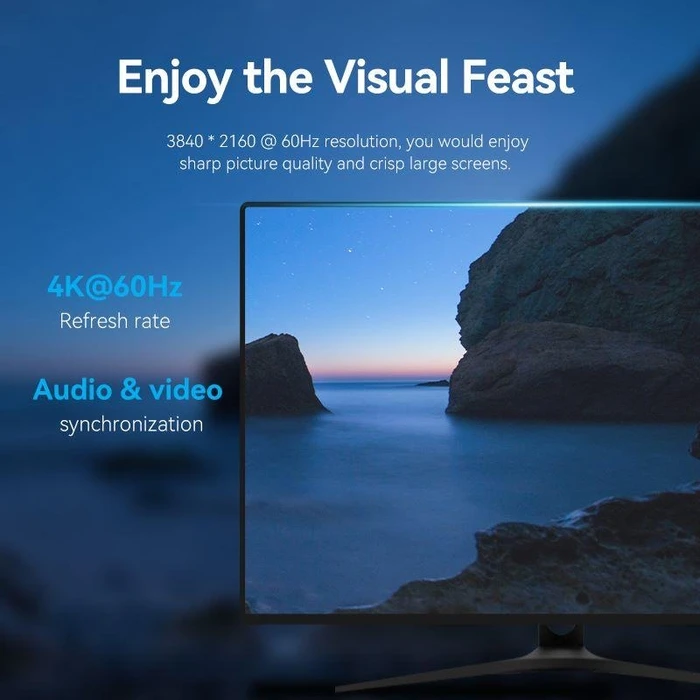 Καλώδιο DisplayPort Vention Cable Dp To Dp 5M Hakbj