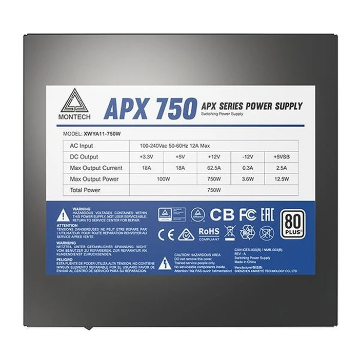 Τροφοδοτικό 750W Montech Apx Apx750