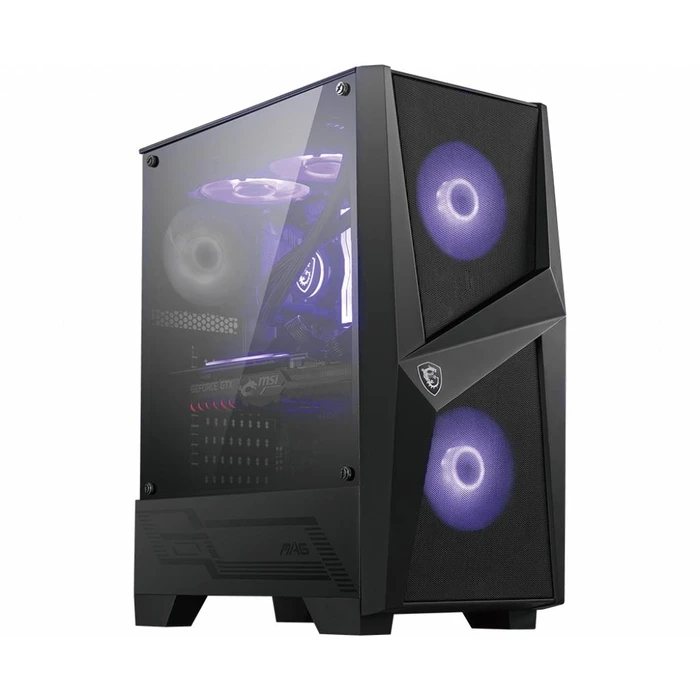 MSI MAG Forge 100M Gaming Midi Tower Κουτί Υπολογιστή με Πλαϊνό Παράθυρο και RGB Φωτισμό Μαύρο