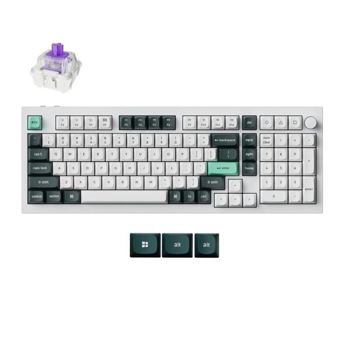 Πληκτρολόγιο Ασύρματο Keychron Q5 He Rgb/Shell White Q5H-P1