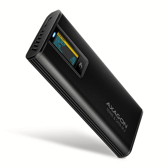 Axagon EEM2-SD2B M.2 SSD Enclosure USB-C (NVMe / SATA) Black