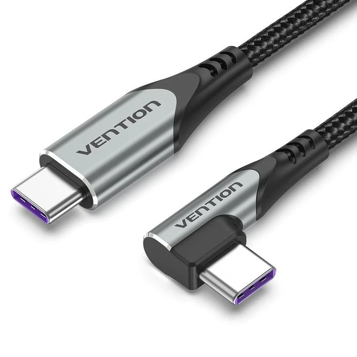 Καλώδιο USB-C σε USB-C (δεξιά γωνία) 1 m VENTION TAKHF Γκρι