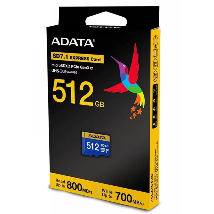 Κάρτα Μνήμης microSDxc 512GB Adata Sd7.1/Ud512Gex3L1-C