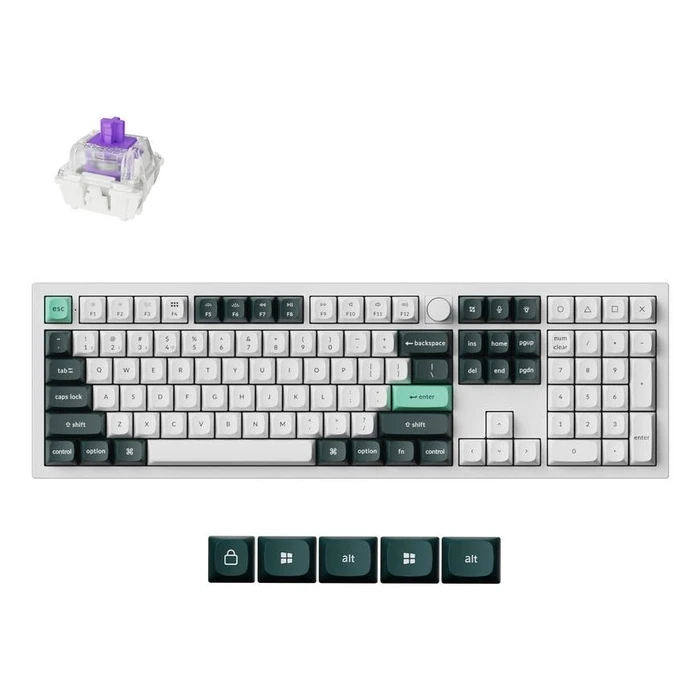 Gaming Πληκτρολόγιο Keychron Wrl Q6 He RGB Shell White Q6H-P1