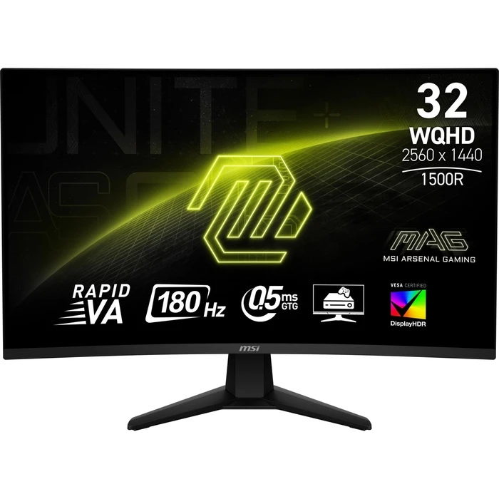 Monitor 31.5" MSI Mag 32Cq6F / Gaming/Curved / VA / 2560X1440 / 180 Hz / 0. Mag32Cq6F