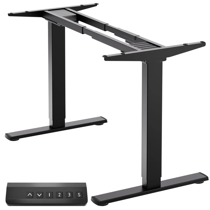 Onkron CDF222E-B Motorised Standing Desk Frame, 2‑leg, Black