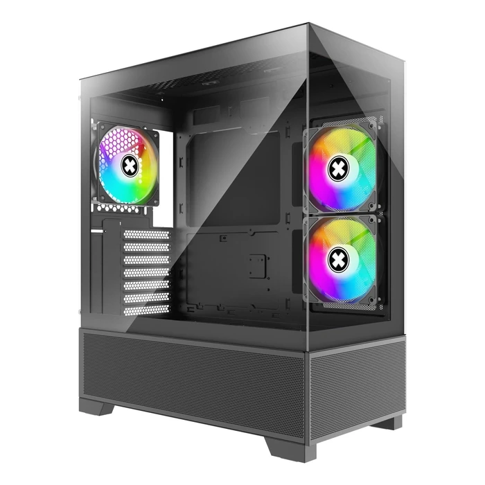 Xilence Xilent Beam XG172 Gaming Midi Tower Case with Side Window and ARGB Lighting - Black