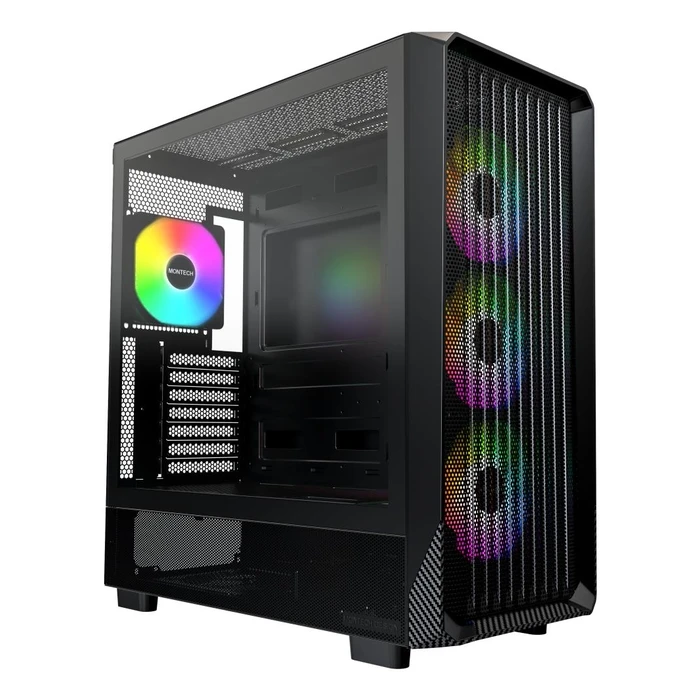 Montech X5 Gaming Midi Tower Κουτί Υπολογιστή Μαύρο με Πλαϊνό Παράθυρο (Tempered Glass)