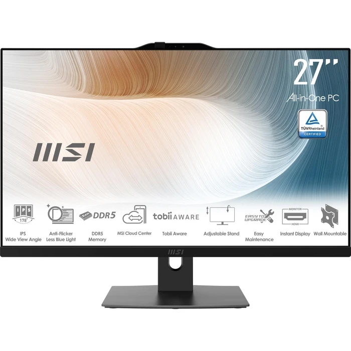 MSI Modern AM272P 1M-855EU 27" Όλες-σε-μία PC, Intel Core i5-120U, 16GB DDR5, 512GB SSD, FHD, Windows 11 Pro