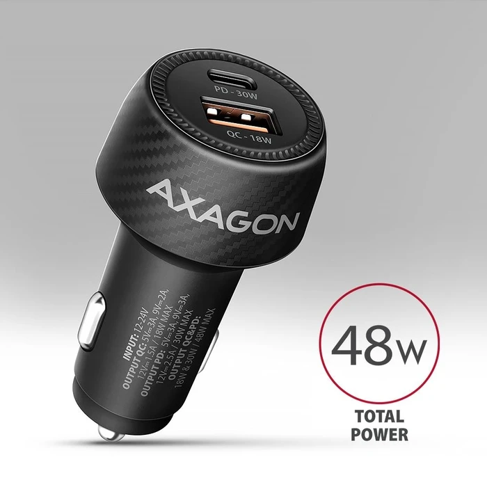 Φορτιστής Αυτοκινήτου Axagon Usb 2Port 48W Pwc-Pq48