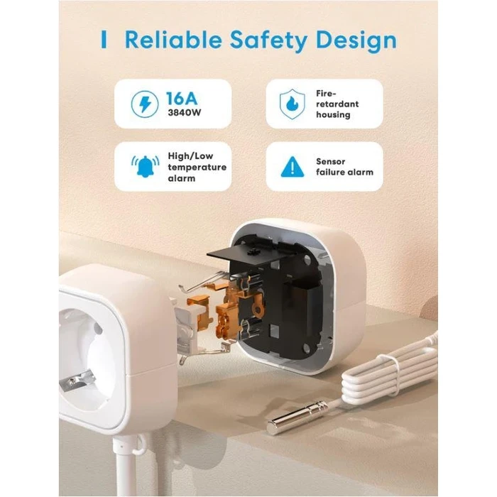 Θερμοστάτης Meross Smart Home Wi-Fi Heat.&Cooling Mts200Bhk