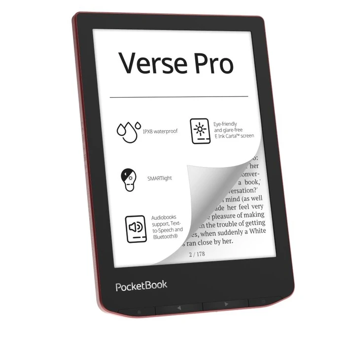 Ebook Reader PocketBook Verse Pro 6" 1072X1448 1Xusb-C Red Pb634-3-Ww