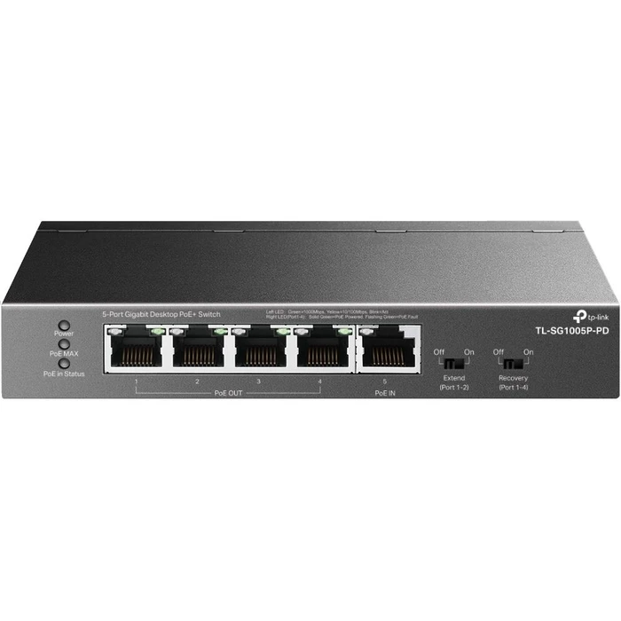 Network Switch TP-Link Tl-Sg1005P-Pd 5X10Base-T Poe+ Ports 5 Tl-Sg1005P-Pd