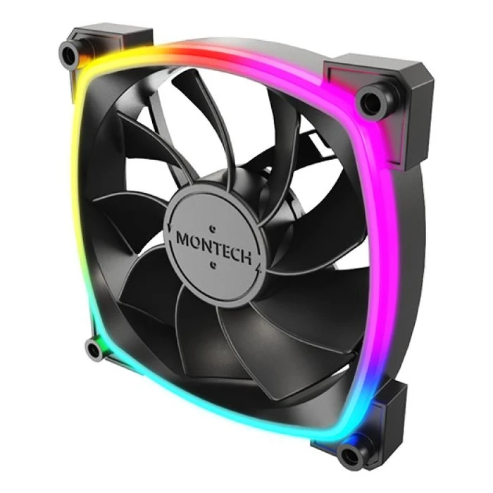 Case Fan 12cm Montech Rx120 Pwm Black Montech