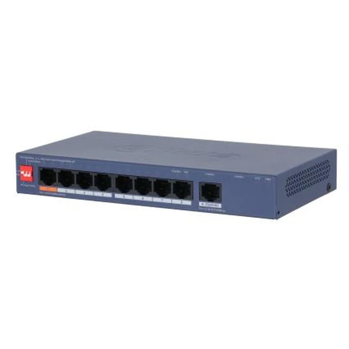 Διακόπτης DAHUA CS4009-8ET1GT-60 Managed L2, 9 θυρών (8 PoE + 1 uplink), 60W PoE