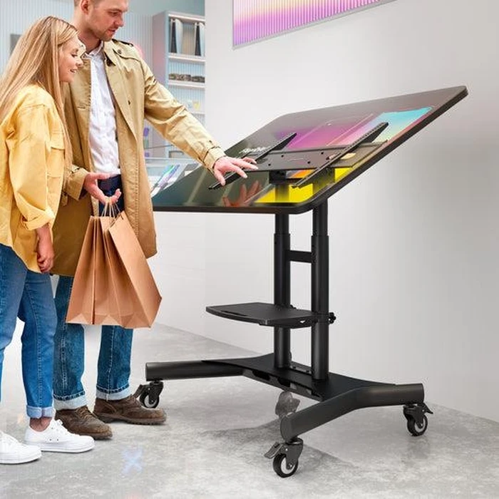 Βάση Τηλεόρασης Onkron Mobile Stand 50-83" Black Ts1380-B