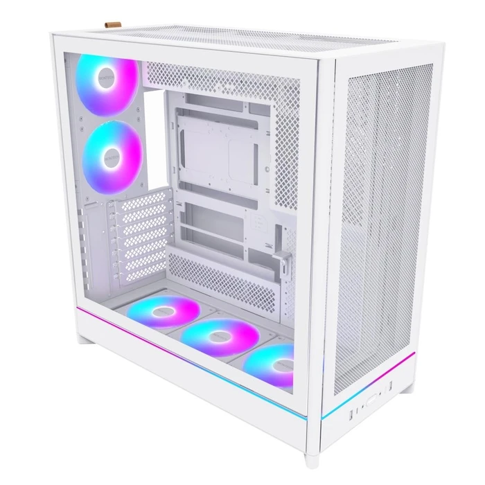 Montech HS01 PRO Gaming Mid Tower Case White with Side Window and ARGB Lighting