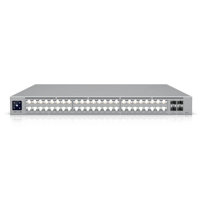 Ubiquiti UniFi Pro XG 48 PoE — Managed L3 1U Rackmount Switch, 48x RJ-45 (16x 2.5G, 32x 10G), 4x SFP28, 1080W PoE (USW-PRO-XG-48-POE)