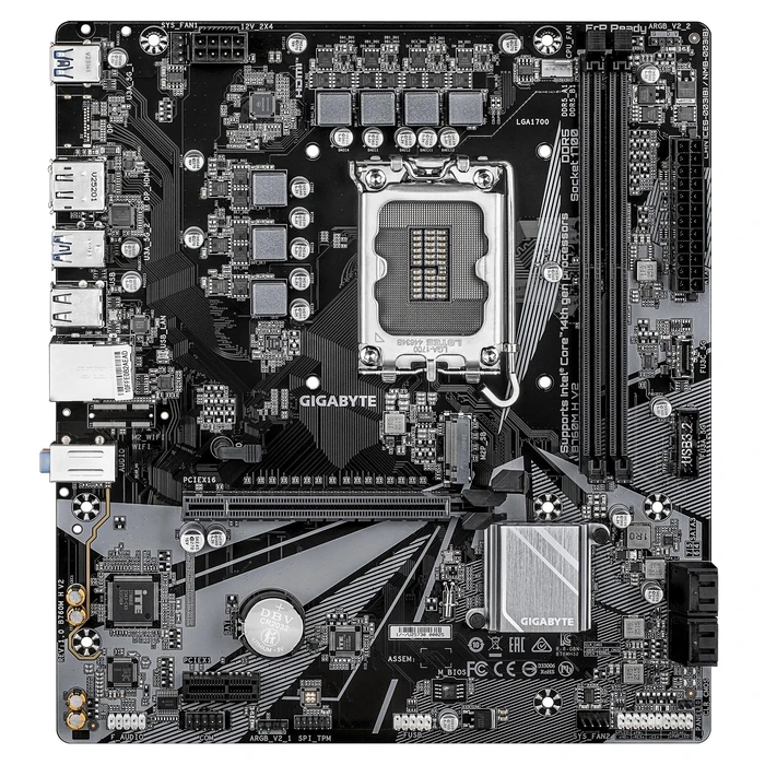 Motherboard Gigabyte Intel B760 Express / Lga1700 / Micro-Atx / DDR5 / Slots 2 / B760Mhv21.0