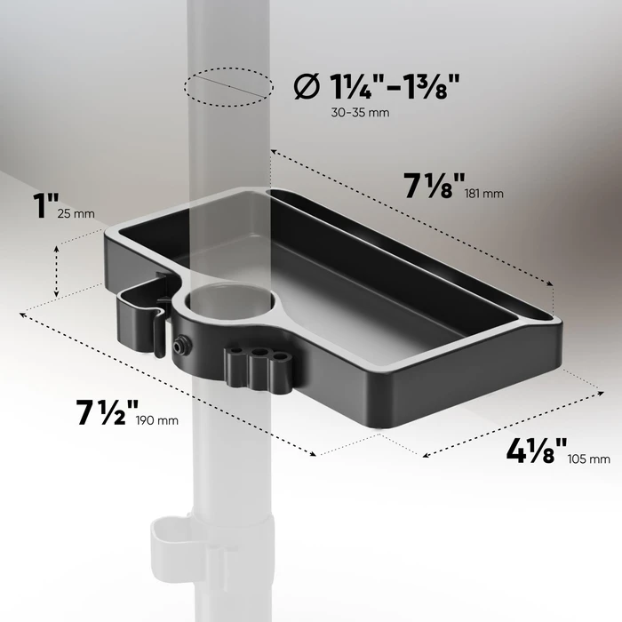 Αξεσουάρ Περιφερειακών Onkron Desk Mount Acc Organizer Black A35-B
