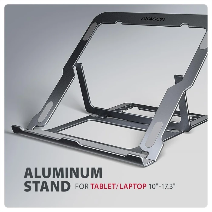 Βάση Laptop Axagon 10"-17.3" Aluminum Grey Stnd-Lag