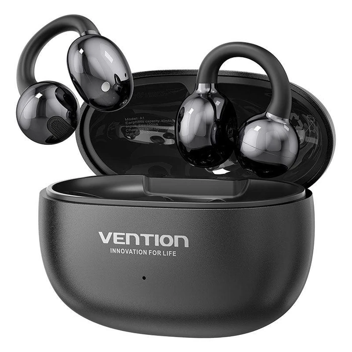 Ακουστικό Bluetooth VENTION WRL Echo Clip A11 (ανοιχτού τύπου) - Μαύρο
