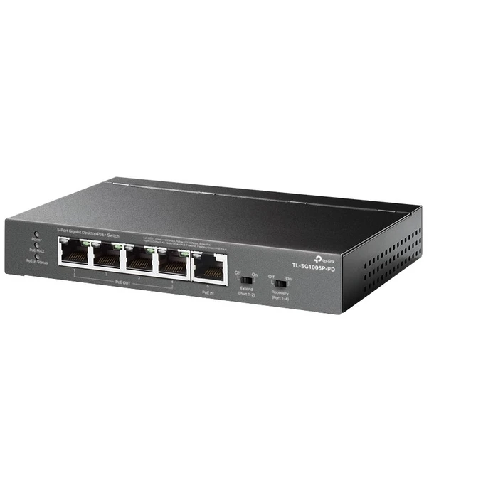 Network Switch TP-Link Tl-Sg1005P-Pd 5X10Base-T Poe+ Ports 5 Tl-Sg1005P-Pd