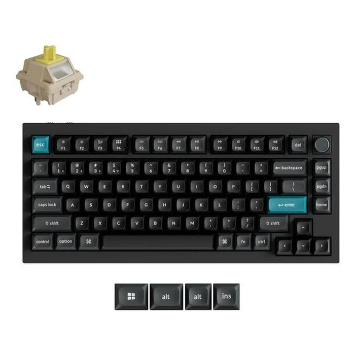 Gaming Πληκτρολόγιο Keychron Wrl Q1 Ultra Black Q1U-M4