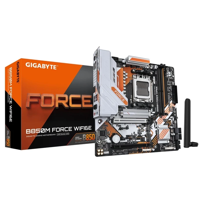 Motherboard Gigabyte / Amd B850 / Sam5 / Micro-Atx / DDR5 / Slots 2 / B850Mforcewf6E
