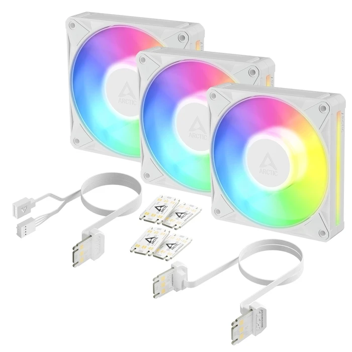 ARCTIC BioniX P12 A-RGB PWM 120 mm (3τμχ) Λευκό — 3000 RPM / 76 CFM