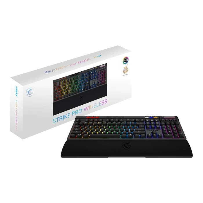 Gaming Πληκτρολόγιο Black Us Strike Pro W Silent Us MSI