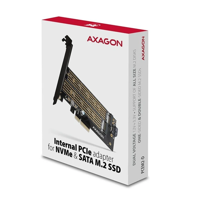 Αξεσουάρ Σκληρών Δίσκων Axagon SsdAdapter Nvme Sata M.2 Sp&Lp Pcem2-D