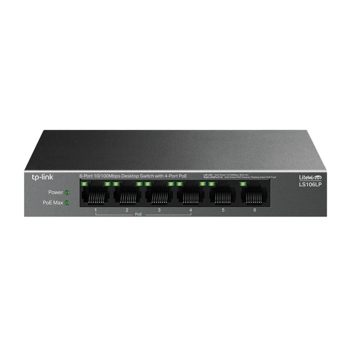 Network Switch TP-Link Ls106Lp 6X10Base-T 100Base-Tx Poe Ports 4 Ls106Lp