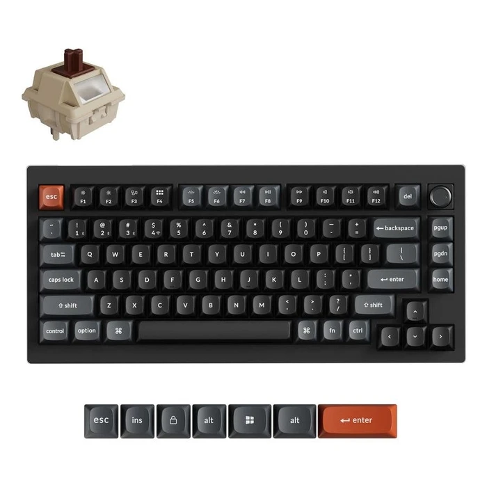 Gaming Πληκτρολόγιο Keychron Wrl V1 Ultra Black V1U-D3