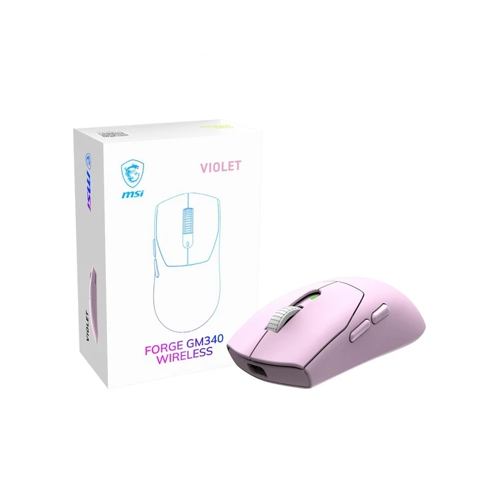 MSI Forge GM340 Wireless Optical Gaming Mouse - Violet