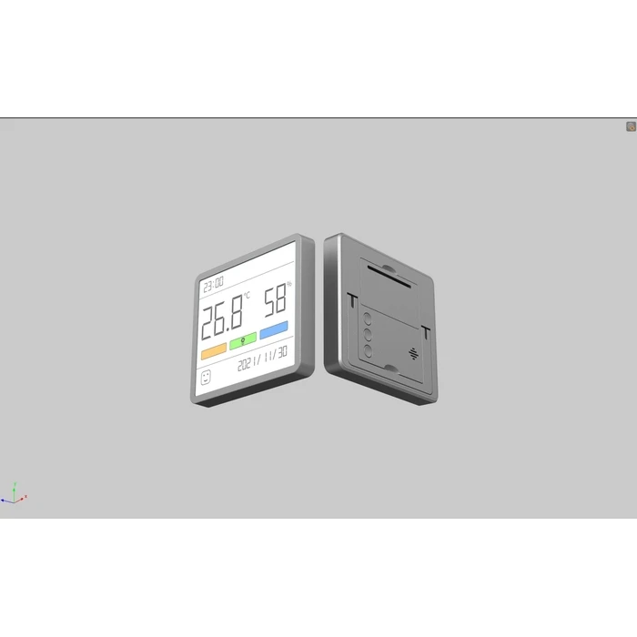 Θερμόμετρo & Υγρασιόμετρo Mova Hygrometer Thermometer Clock Mthm01