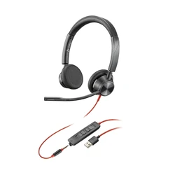 Headphone Poly BlackWIRE 3325 BW3325 USB-A