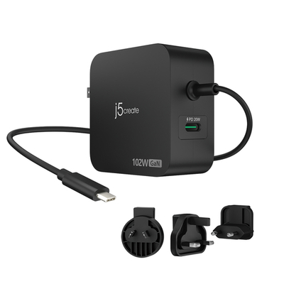 Product Φορτιστής Πρίζας J5create 102W GAN PD USB-C 2-PORT base image