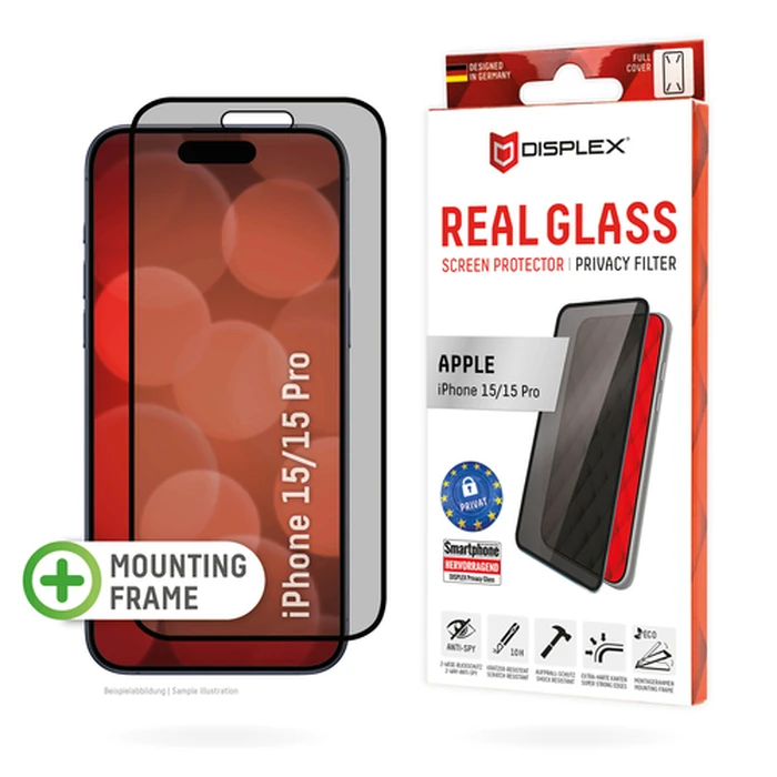Screen Protector E.V.I. DISPLEX PRIVACY GLASS iPhone 15
