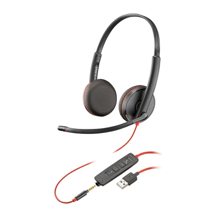 Headphone Poly BlackWIRE C3225 USB-A