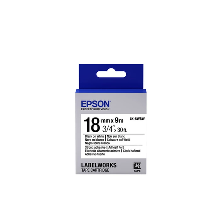 Ταινία Ετικετογράφου Epson TAPE LK-5WBW STRNG ADH BLK-/WHT