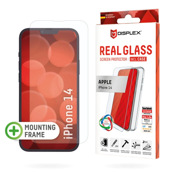 Screen Protector E.V.I. DISPLEX Real Glass + Case iPhone 14
