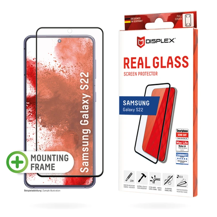 Screen Protector E.V.I. DISPLEX Real Glass FULL COVER Galaxy S22